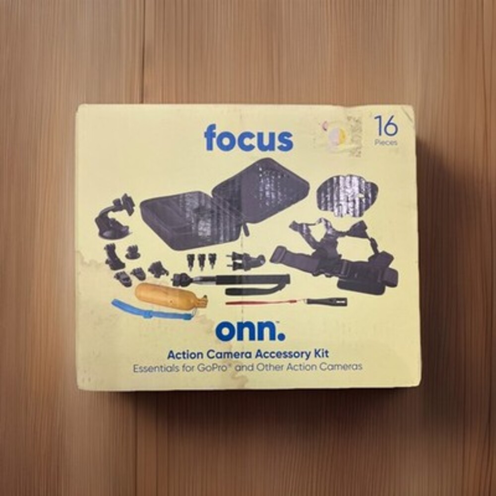 Onn 16-Piece Action Camera Accessory Kit for GoPro – New In Box